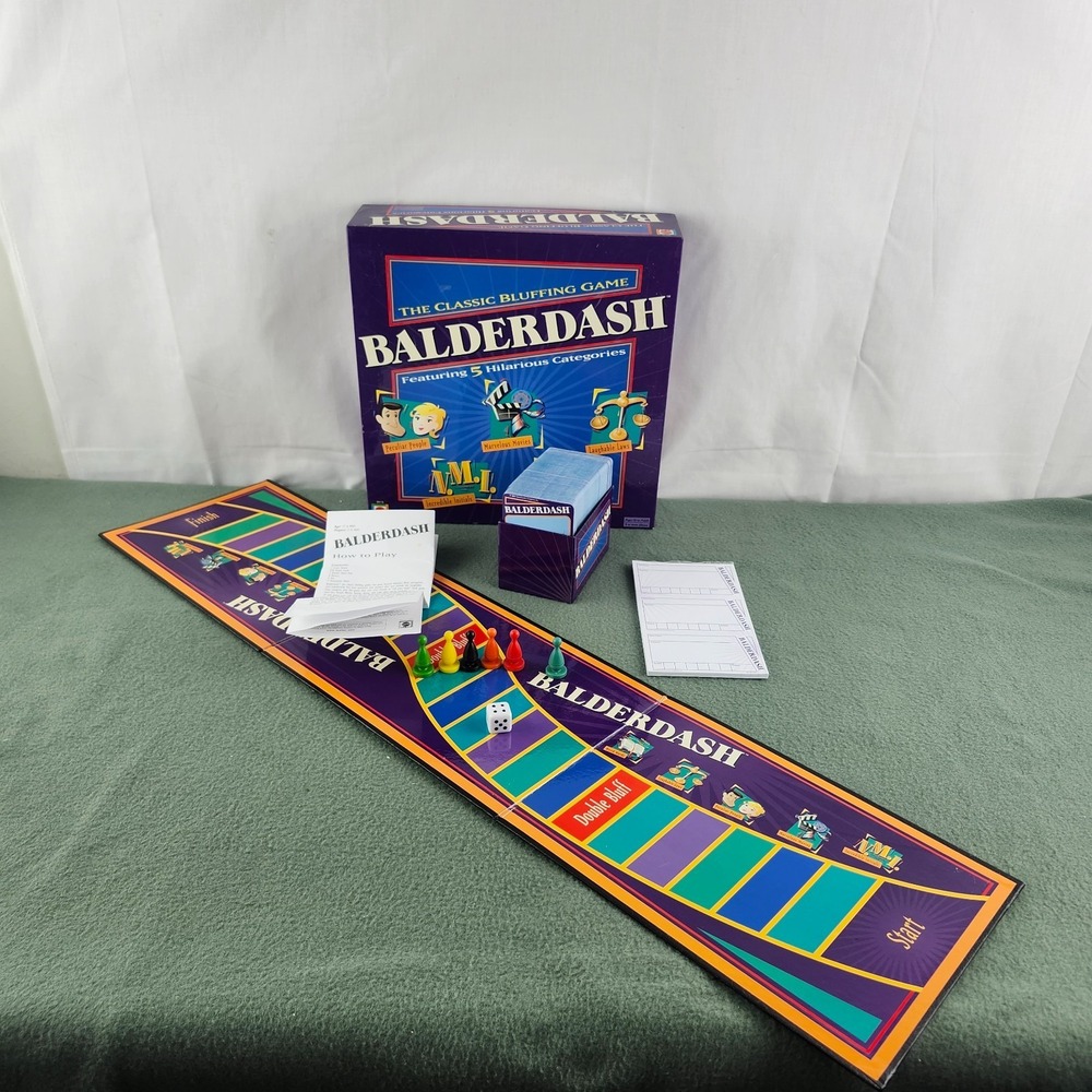 Balderdash Board Game A Classic Bluffing Game Mattel 2003 Complete